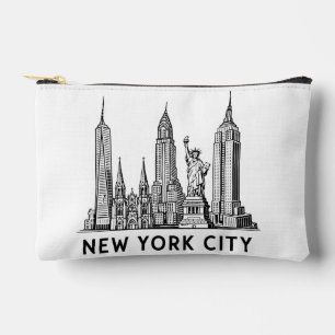 Illustration der Skyline von NYC mit der Freiheits Zubehörtasche