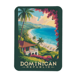Illustration der Strände der Dominikanischen Repub Magnet