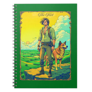 Illustration der Tarot-Karte, der Dummkopf Notizblock