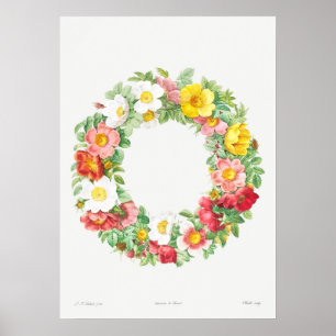 Illustration der Vintagen Blume Poster