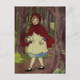 Illustration der Vintagen kleinen roten Reithaube Postkarte