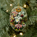 Illustration der Vintagen Orchideen Keramikornament<br><div class="desc">Die 74. Platte aus Ernst Haeckels Unstüm der Natur aus dem Jahr 1904 mit verschiedenen Orchideen. Ein hübsches Jahrgangsbild für Ihren Weihnachtsbaum. Ich denke,  es ist hübsch mit einigen der Bildfilter im System.</div>