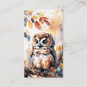 Illustration der Wasserfarbe im Herbst Visitenkarte