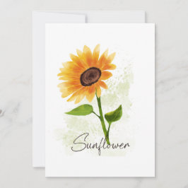 Illustration der Wasserfarben-Sonnenblumen - Helle Einladung