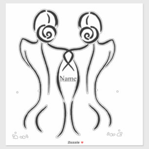 Illustration der weiblichen Kunst Thunder_Cove Aufkleber