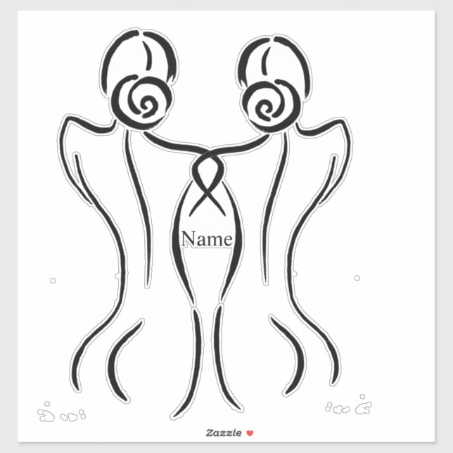 Illustration der weiblichen Kunst Thunder_Cove Aufkleber (Blatt)