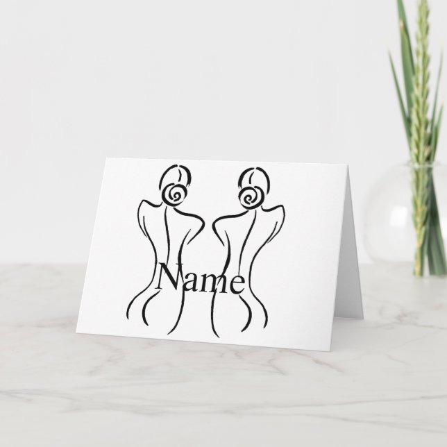 Illustration der weiblichen Kunst Thunder_Cove Dankeskarte (Vorderseite)