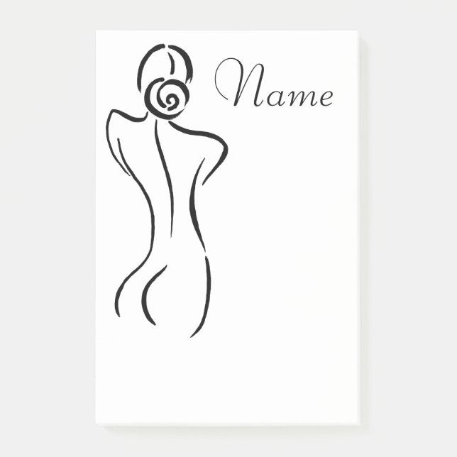 Illustration der weiblichen Kunst Thunder_Cove Post-it Klebezettel (Vorderseite)