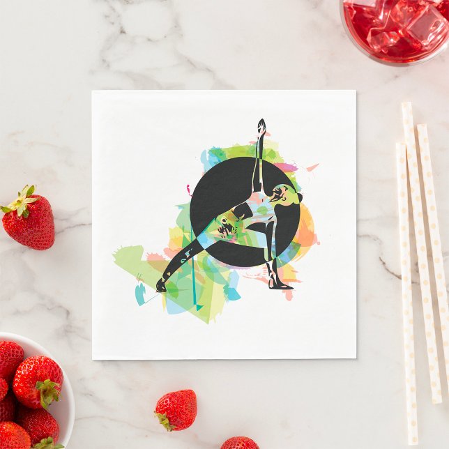 Illustration der weiblichen Stretching Serviette (Von Creator hochgeladen)