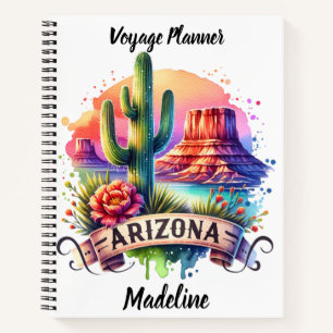 Illustration der Wüste von Arizona Notizbuch
