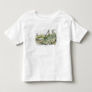 Illustration des Alligators auf dem Ufer Kleinkind T-shirt