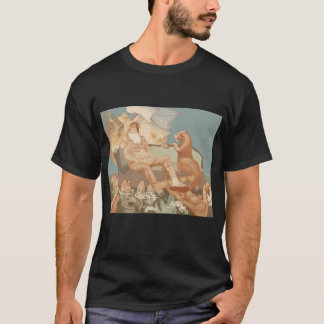 Illustration des Alten Sailors beim Burgen eines S T-Shirt