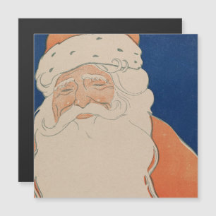 Illustration des alten Weihnachtsmanns Feiertag Magnetkarte