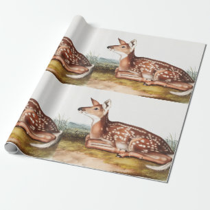 Illustration des amerikanischen Hirsches (Cervus V Geschenkpapier