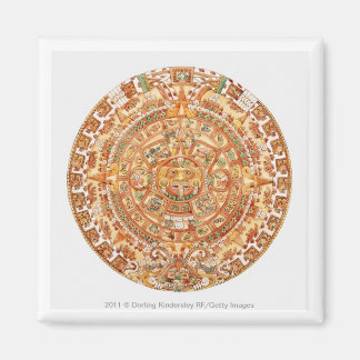 Illustration des Aztekischen Sonnensteins Magnet