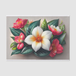 Illustration des Blumenrotes Tropisches Bouquet Seidenpapier