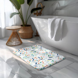 Illustration des botanischen Musters Pastel Wasser Badematte