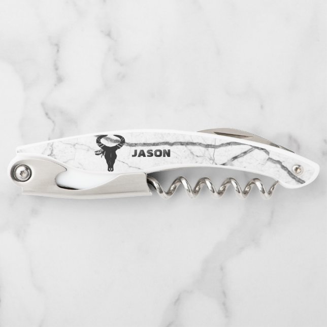 Illustration des Bull Skull Kellnermesser (Vorderseite)