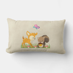 Illustration des Cartoon der niedlichen Waldbewohn Lendenkissen