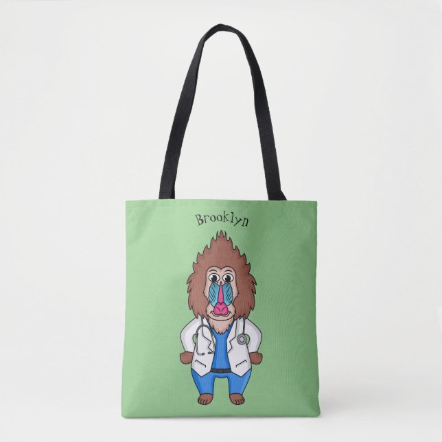Illustration des Cartoon eines Funny mandrill (Vorderseite)