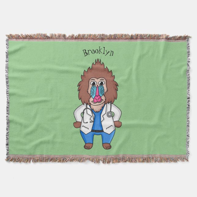 Illustration des Cartoon eines Funny mandrill Decke (Vorderseite)