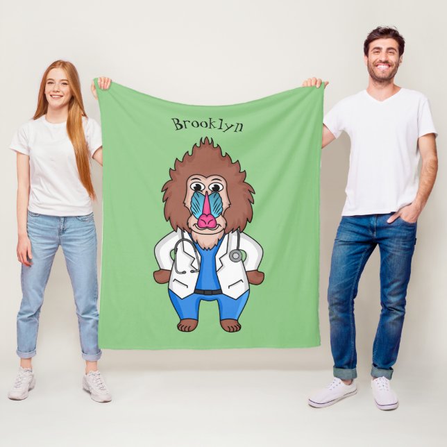 Illustration des Cartoon eines Funny mandrill Fleecedecke (Beispiel)