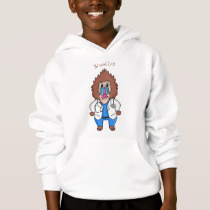 Illustration des Cartoon eines Funny mandrill Hoodie