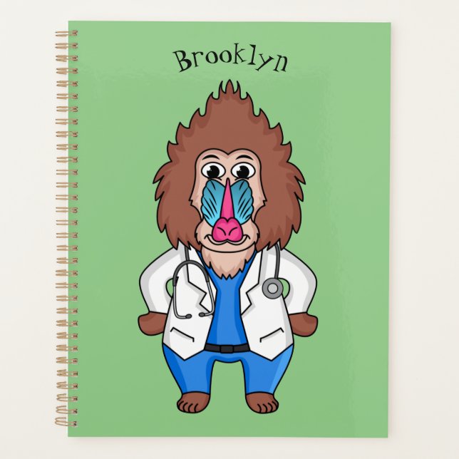 Illustration des Cartoon eines Funny mandrill Planer (Vorderseite)