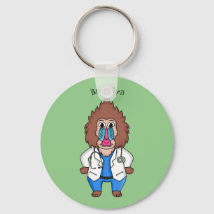 Illustration des Cartoon eines Funny mandrill Schlüsselanhänger