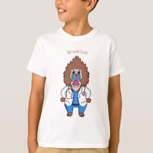 Illustration des Cartoon eines Funny mandrill T-Shirt