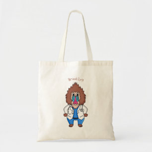 Illustration des Cartoon eines Funny mandrill Tragetasche