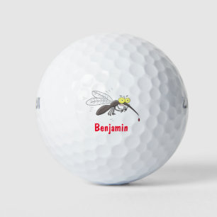 Illustration des Cartoon von Moskitos Golfball