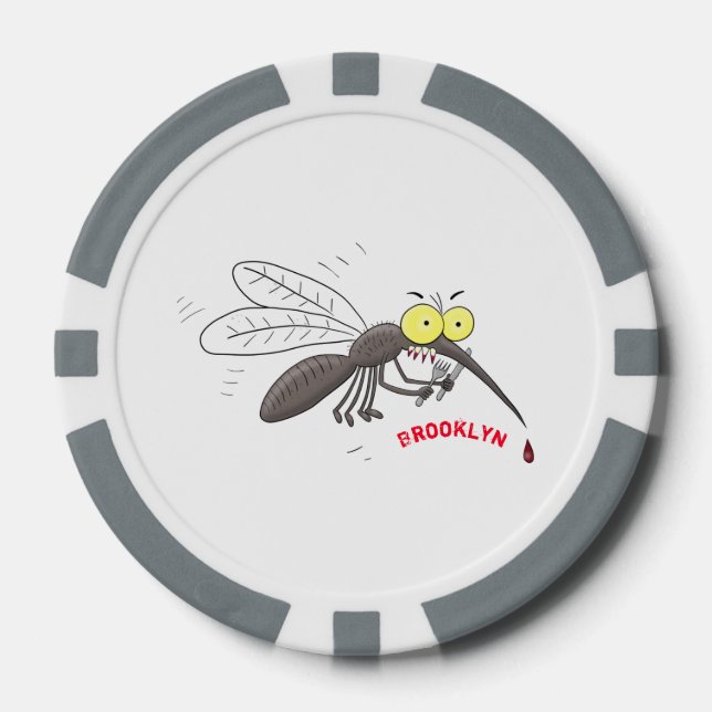 Illustration des Cartoon von Moskitos Pokerchips (Vorderseite)