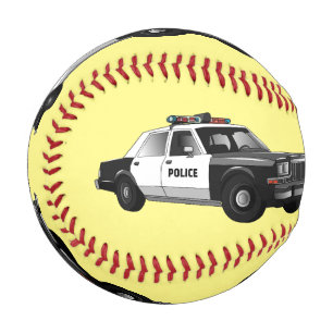 Illustration des Cartoon von Polizeiwagen Baseball