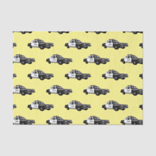 Illustration des Cartoon von Polizeiwagen Seidenpapier