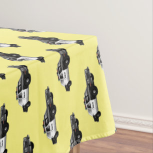 Illustration des Cartoon von Polizeiwagen Tischdecke