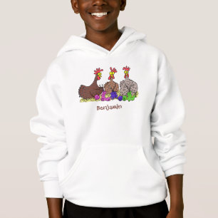 Illustration des Cartoon von Strickhühnern Hoodie