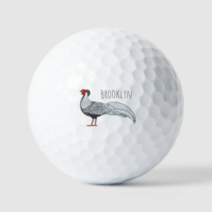 Illustration des Cartoon von Vögeln Golfball