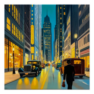 Illustration des City Streets Magazine Poster