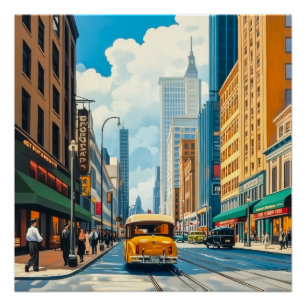 Illustration des City Streets Magazine Poster