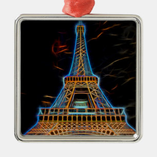 Illustration des Eiffelturms - Paris, Frankreich Ornament Aus Metall