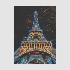 Illustration des Eiffelturms - Paris, Frankreich Seidenpapier