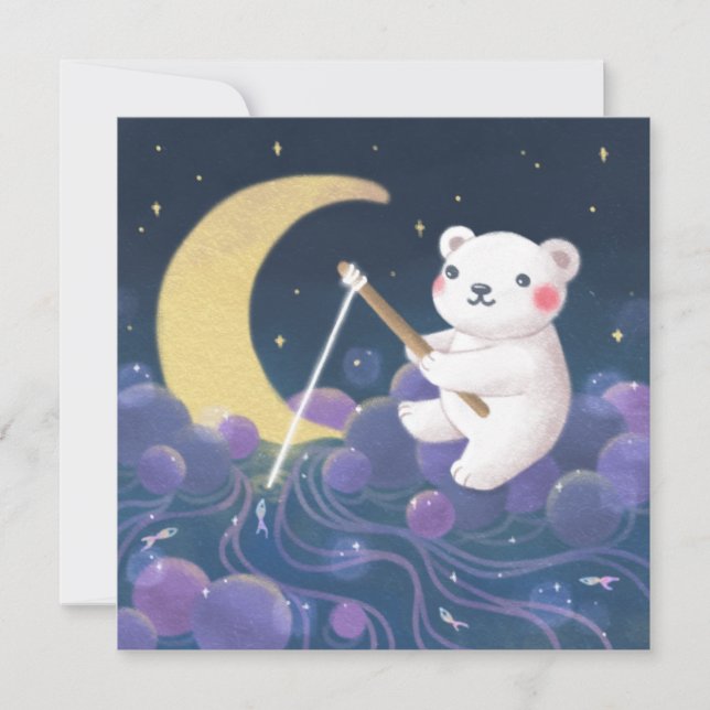 Illustration des Eisbären-Traums Karte (Vorderseite)