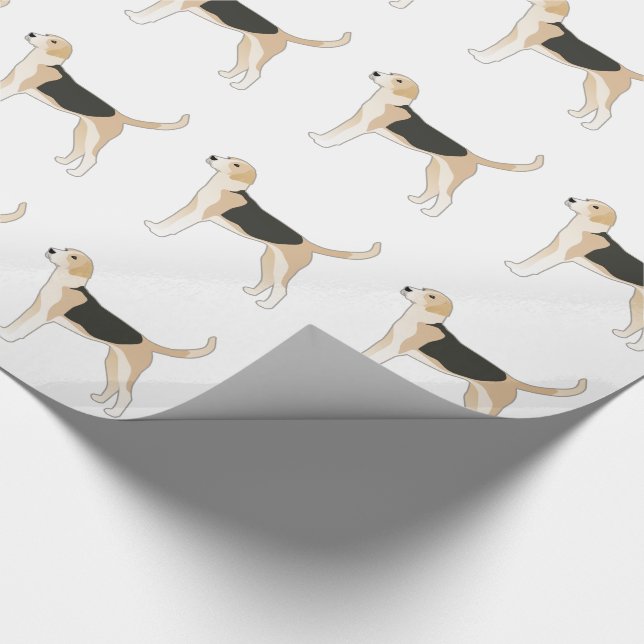 Illustration des englischen Foxhound Hundes Geschenkpapier (Ecke)