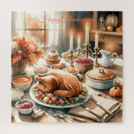 Illustration des Erntedanks Wasserfarbe Puzzle