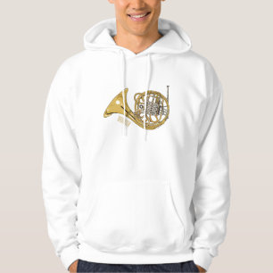 Illustration des französischen Horns von Cartoon Hoodie