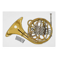 Illustration des französischen Horns von Cartoon