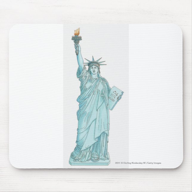 Illustration des Freiheitsstatuen Mousepad (Vorne)