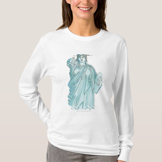 Illustration des Freiheitsstatuen T-Shirt (Vorderseite)