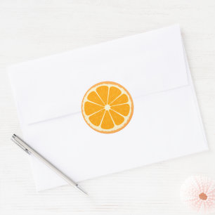 Illustration des frischen Orangensafts von Zitrone Runder Aufkleber